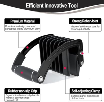 Portable Metal Wood Panel Handle Clip