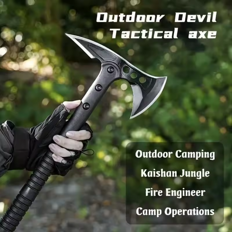 CS Tactical Axe Tomahawk Stainless Steel Blade Outdoor Hunting Camping Survival Axes Hand Tool 