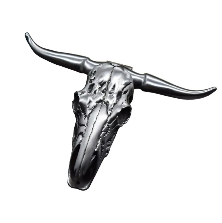 Fashion stainless steel bull head necklace