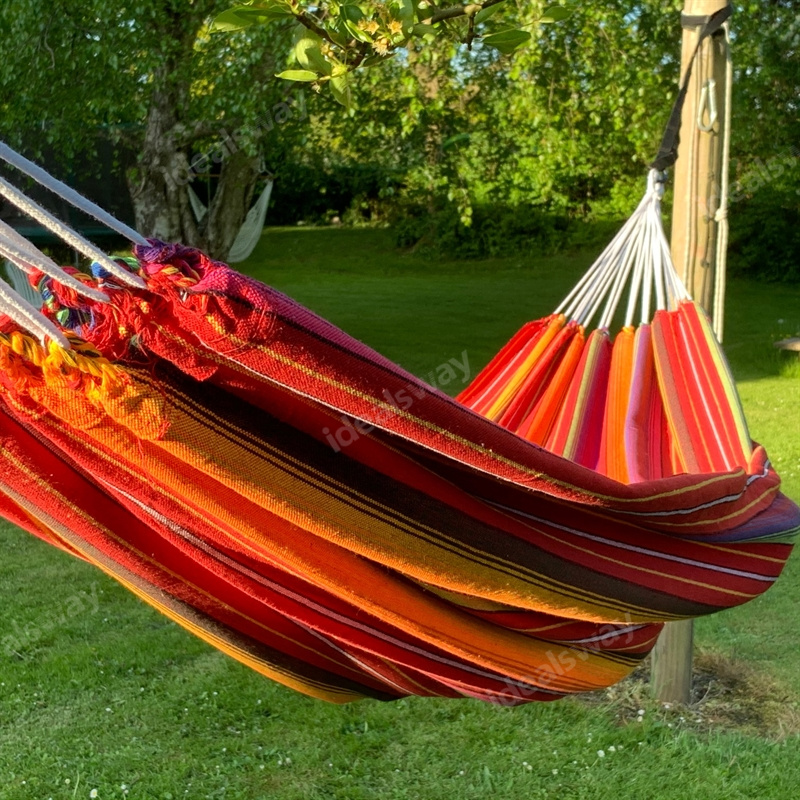 SUMMER HOT SALE 40% OFF ☀Canvas Cotton Garden Hammock with Carrying Bag