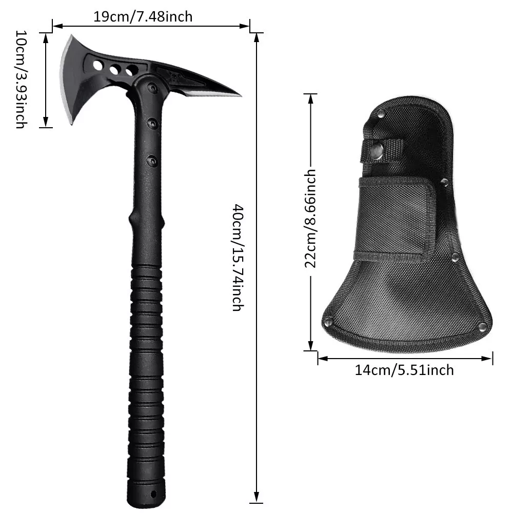 CS Tactical Axe Tomahawk Stainless Steel Blade Outdoor Hunting Camping Survival Axes Hand Tool 