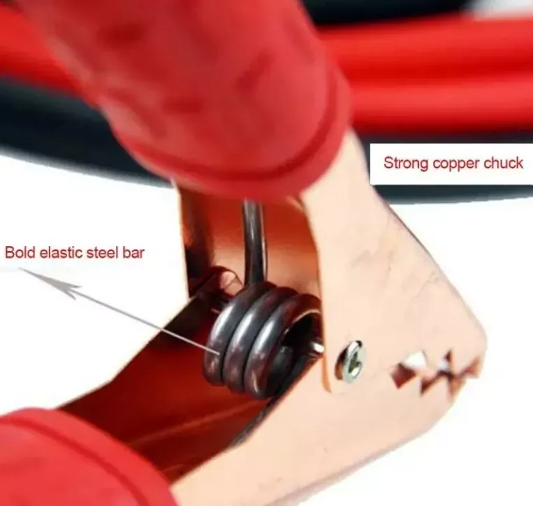 HEAVY DUTY 10 GAUGE 7 FT BATTERY BOOSTER CABLE EMERGENCY POWER JUMPER 200 AMP