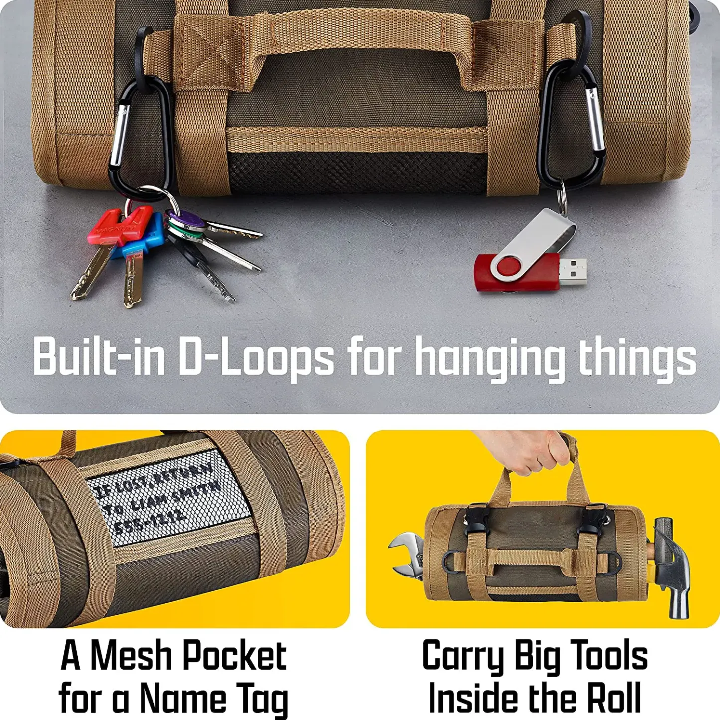 High Quality Multi-Purpose Tool Bag⚒Pouch Roll UP Portable Small Tools Organizer Bag