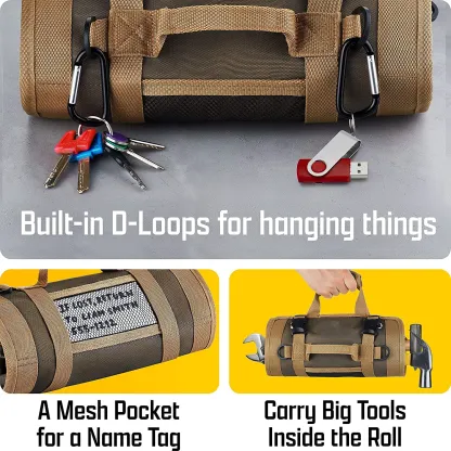 High Quality Multi-Purpose Tool Bag⚒Pouch Roll UP Portable Small Tools Organizer Bag