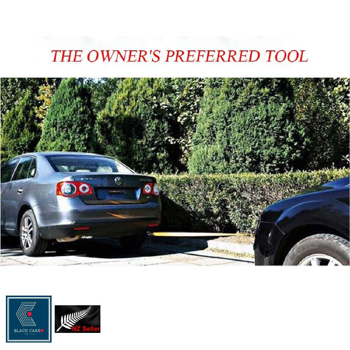 Heavy-Duty Vehicle Tow Strap Tow Rope with Hooks Recovery Rope 5Tons 4Meters