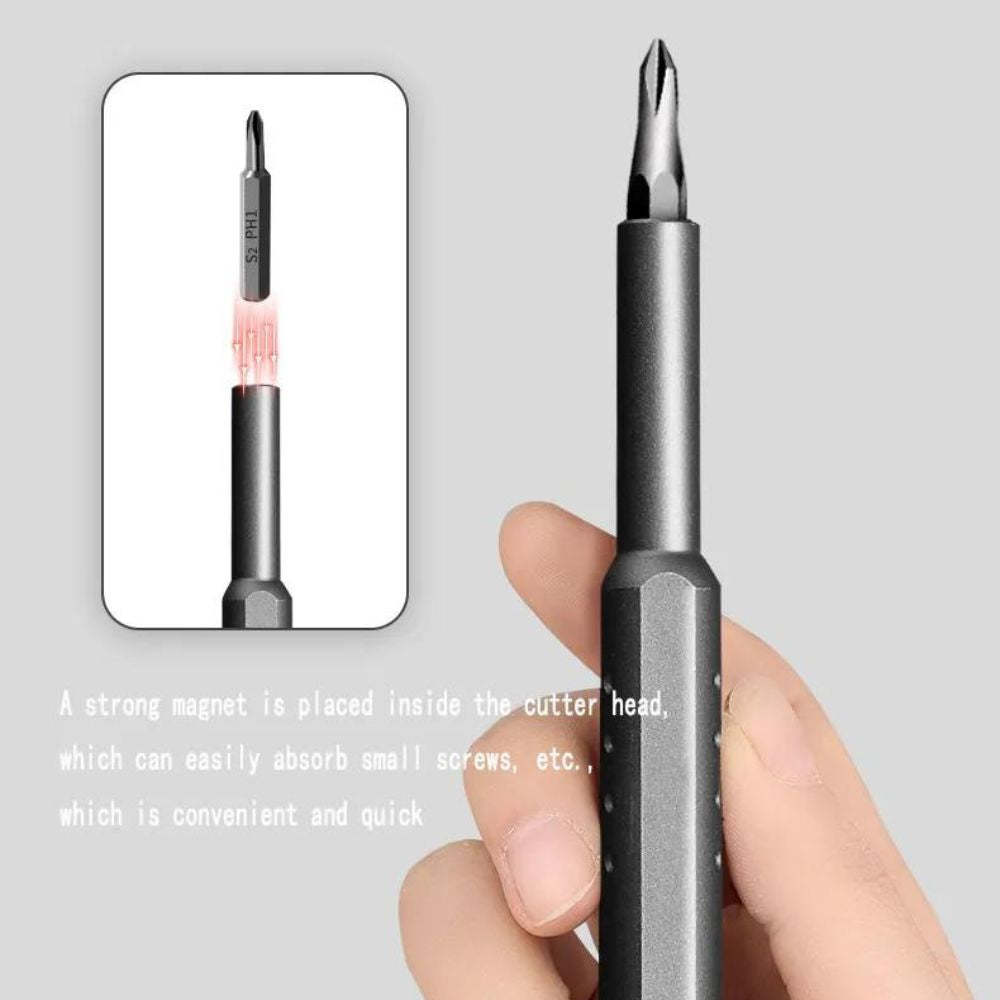 Tool set with multifunction screwdriver | 44-in-1 precision magnetic bits