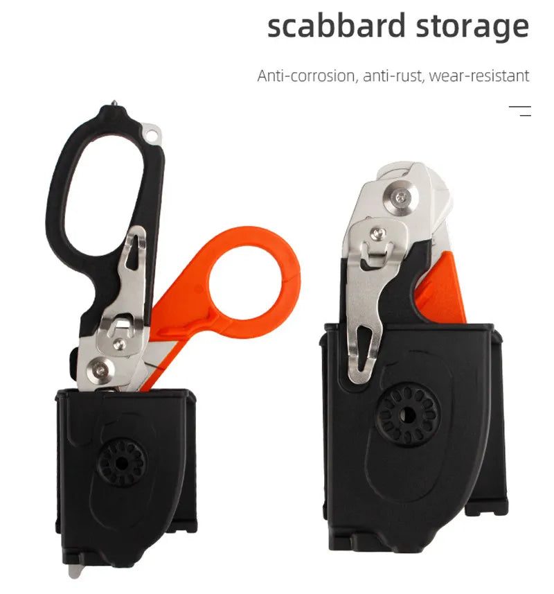 RECON GS2U Reaper x Emergency Response Shears 6 in 1 Multifunctional with Lock Holster