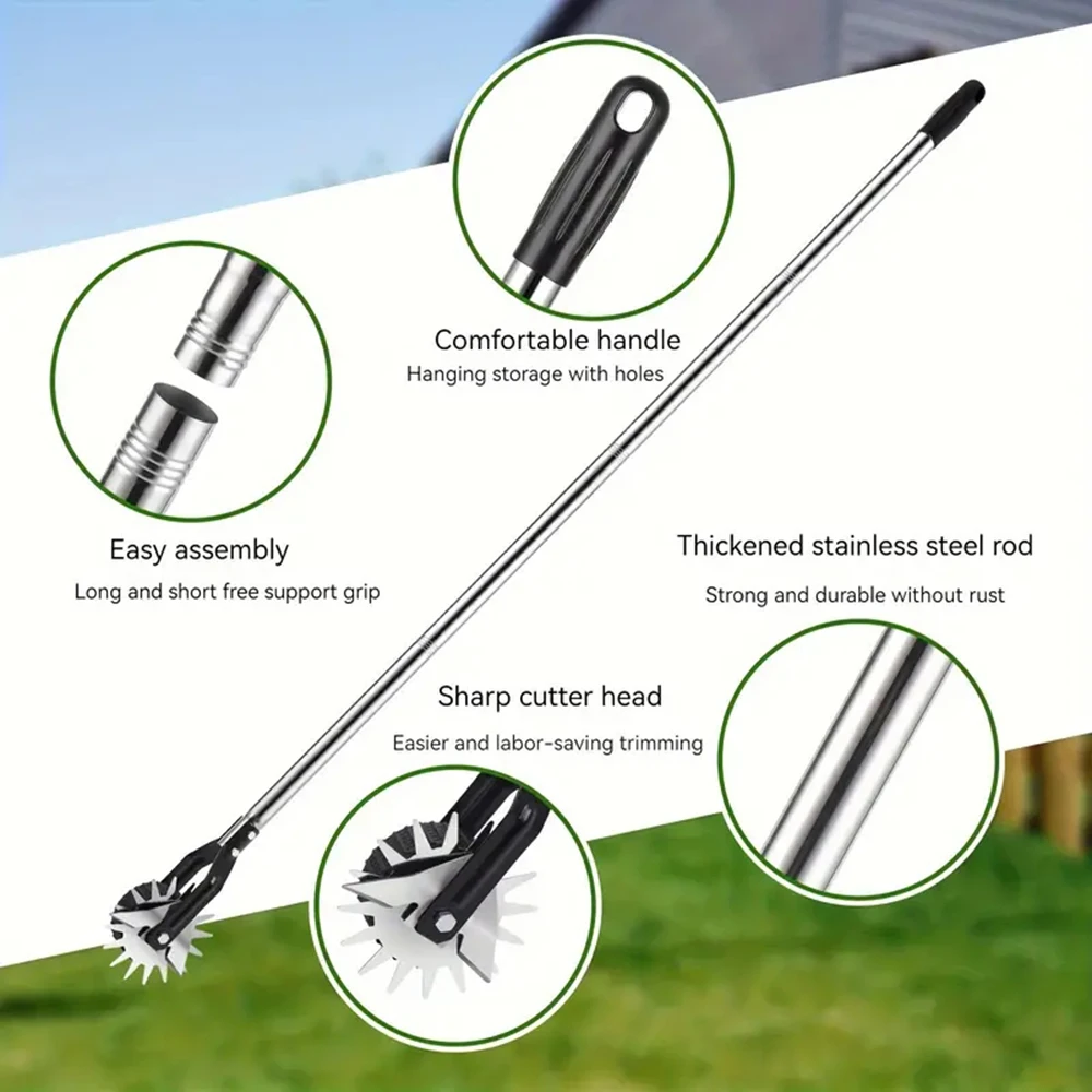 Manual Lawn Edger With Non-Slip Grip Handle High Effective Lawn Trimming Tool For Sidewalk Trimmer Manual Cultivator Tools