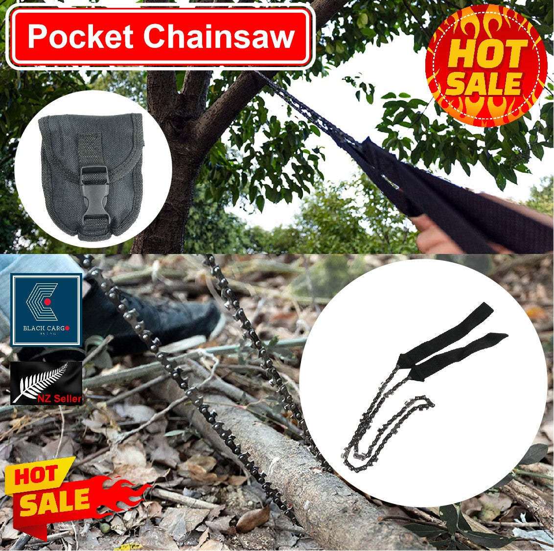 Carbon steel Compact Hand Saw Survival Camping Folding Tool Gear Kit with Pouch