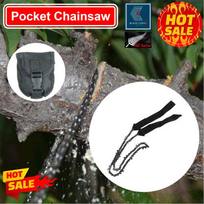Carbon steel Compact Hand Saw Survival Camping Folding Tool Gear Kit with Pouch