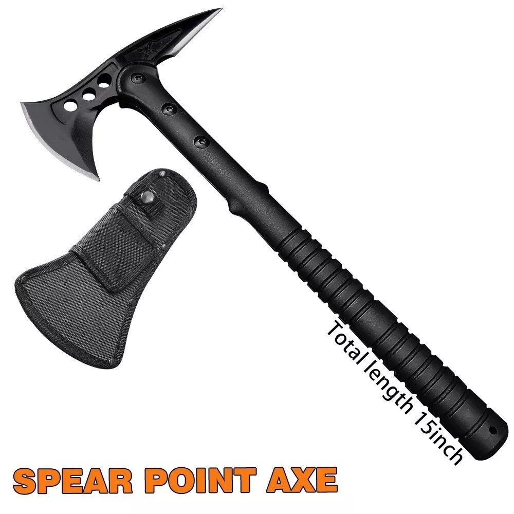 CS Tactical Axe Tomahawk Stainless Steel Blade Outdoor Hunting Camping Survival Axes Hand Tool 