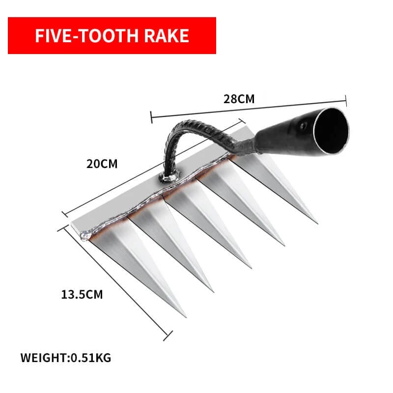 Multi-Purpose Carbon Steel Garden Rake