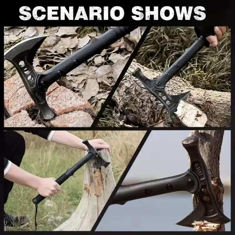 CS Tactical Axe Tomahawk Stainless Steel Blade Outdoor Hunting Camping Survival Axes Hand Tool 