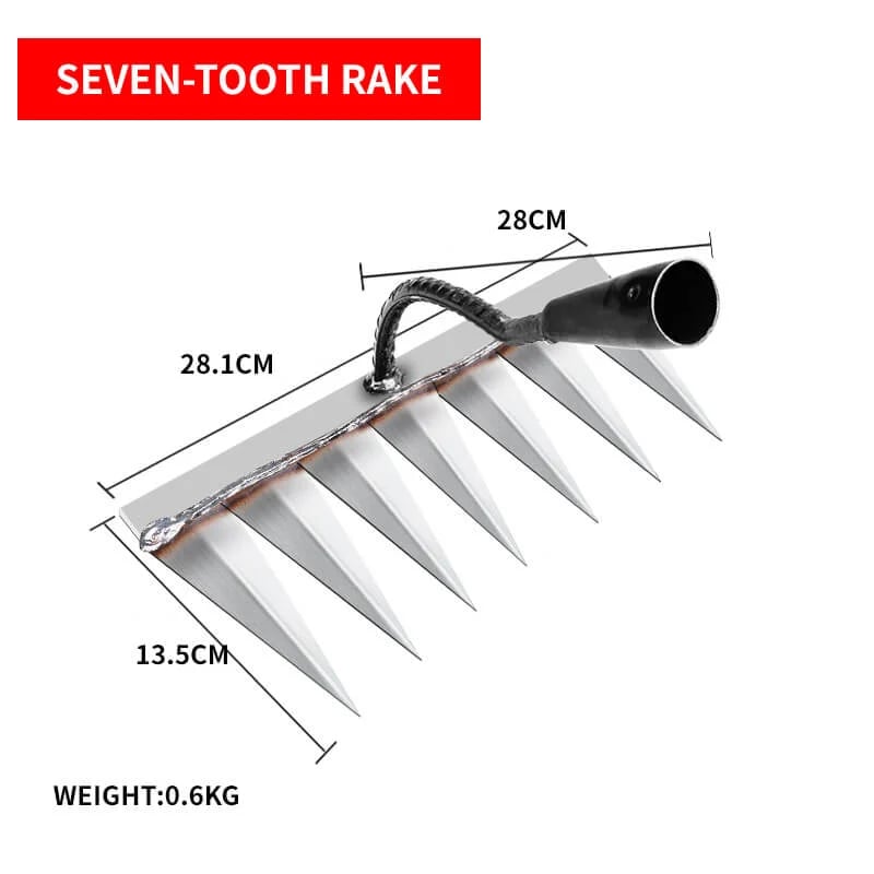 Multi-Purpose Carbon Steel Garden Rake