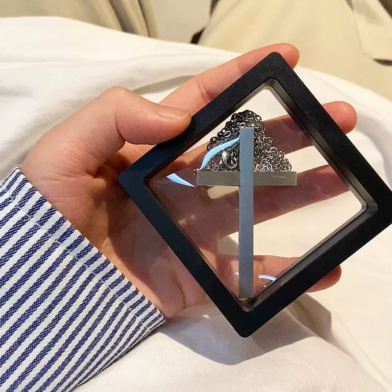 Stainless Steel Cross Necklace ✝️ Stainless Steel Retractable Pendant 💥