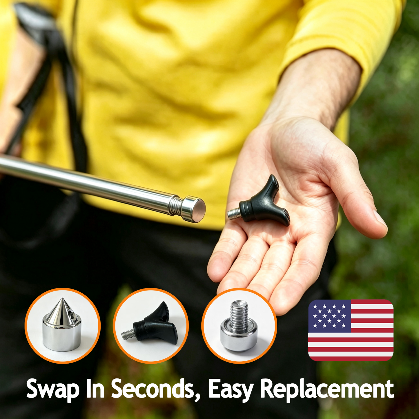 Multi-Function Detachable Support Cane