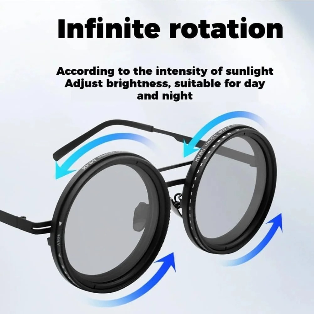 Dimmable ND Dimming Sunglasses, Fishing, Welding, Outdoor, Motorcycle Retro Sunglasses