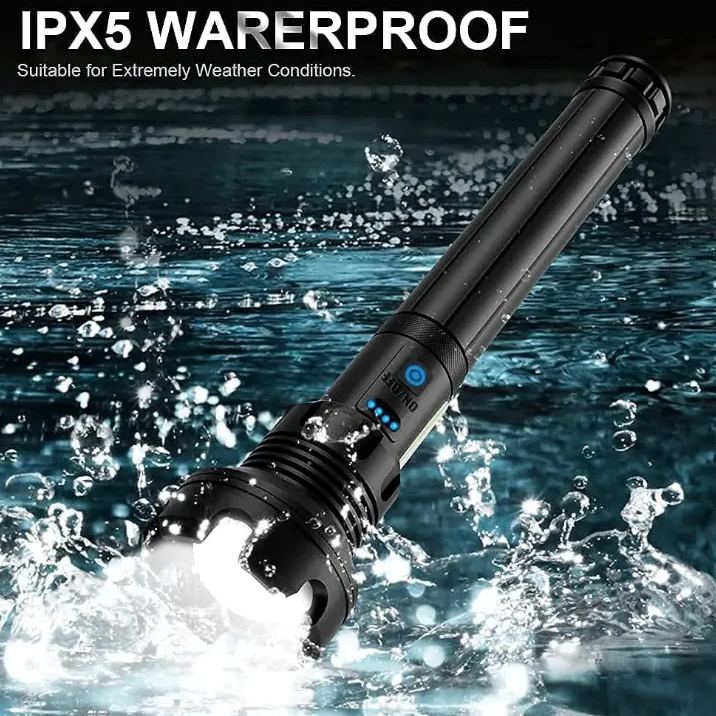 LED Rechargeable Tactical Laser Flashlight 90000 High Lumens