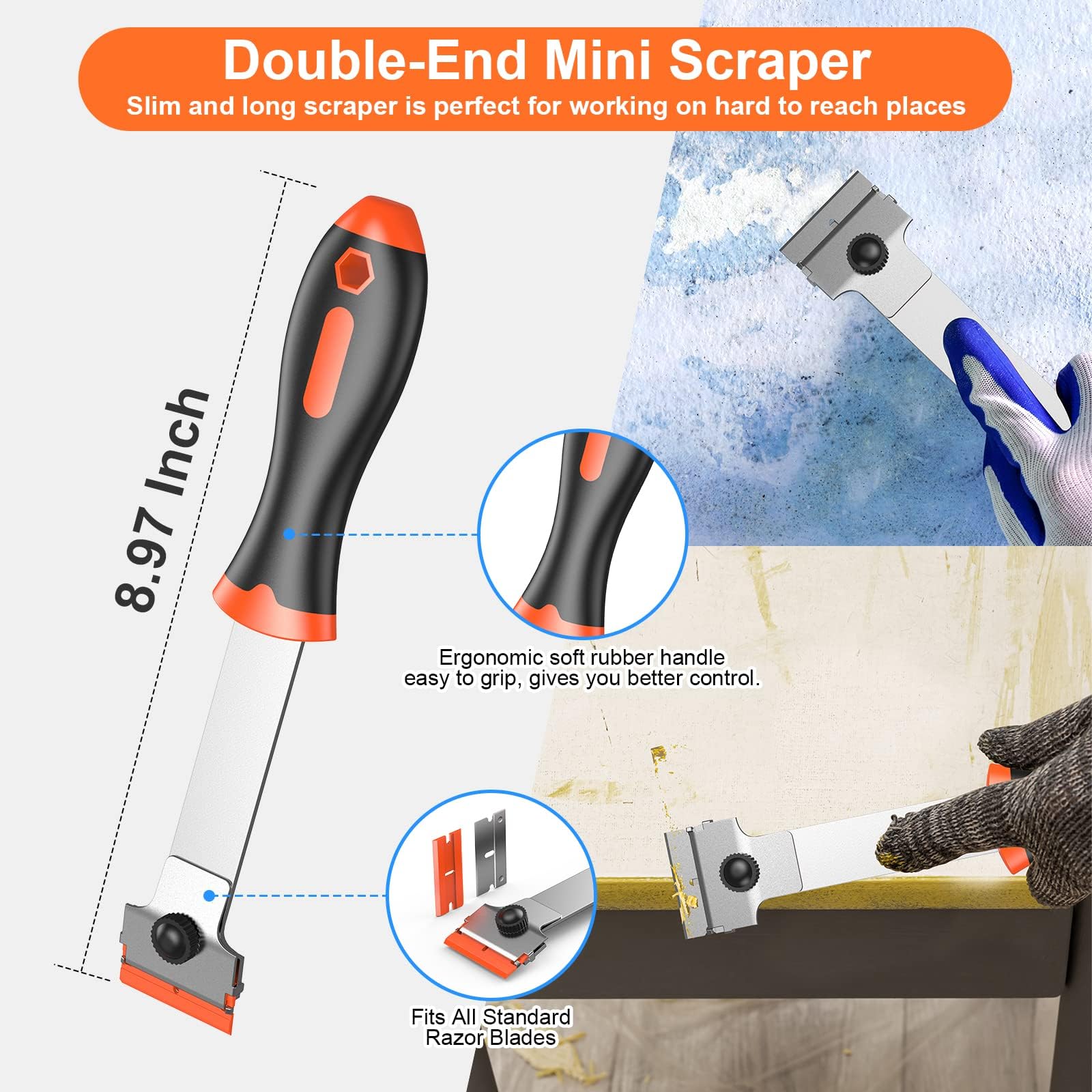 OTOSPEEDIOS 2-in-1 Scraper Remover Tool
