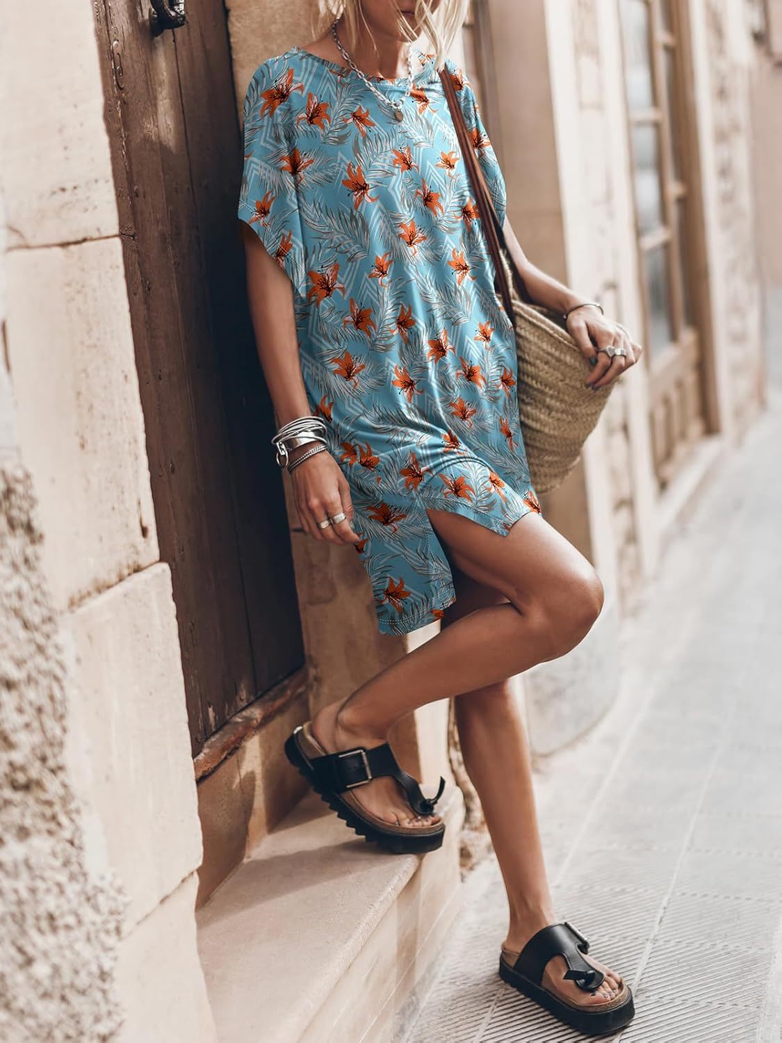 Women Summer Dress Beach Vacation Travel Outfits Casual Simple