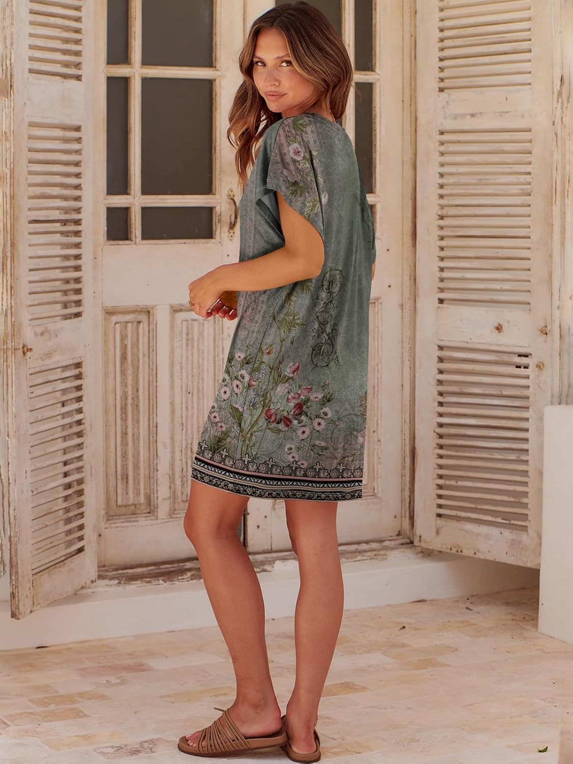 Women Summer Dress Beach Vacation Travel Outfits Casual Simple
