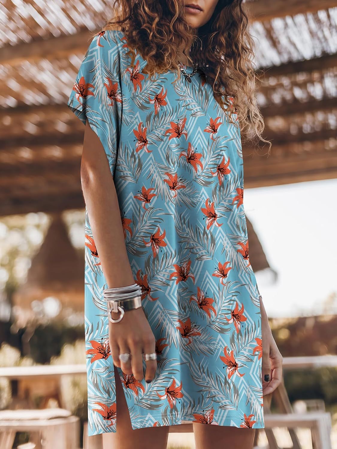 Women Summer Dress Beach Vacation Travel Outfits Casual Simple