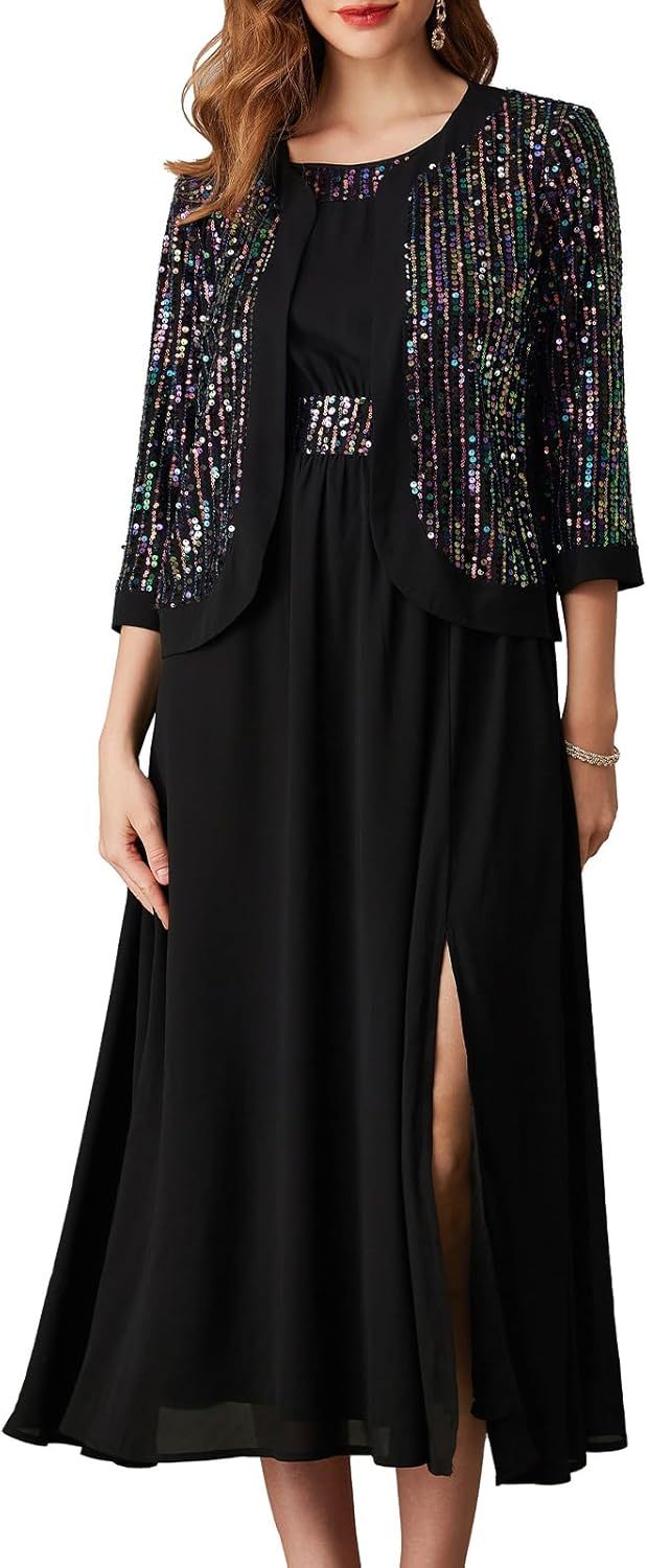 Women Formal Dresses  Dresses for Wedding Party Cocktail Dress Two Piece Dress Sequin Dress