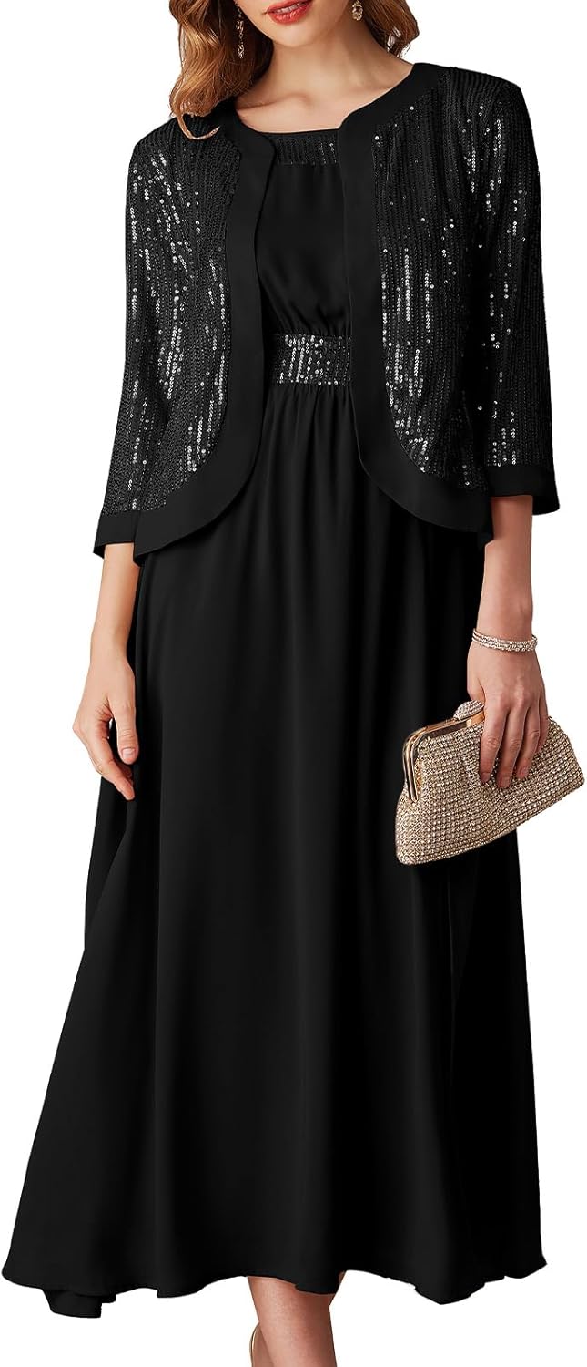 Women Formal Dresses  Dresses for Wedding Party Cocktail Dress Two Piece Dress Sequin Dress