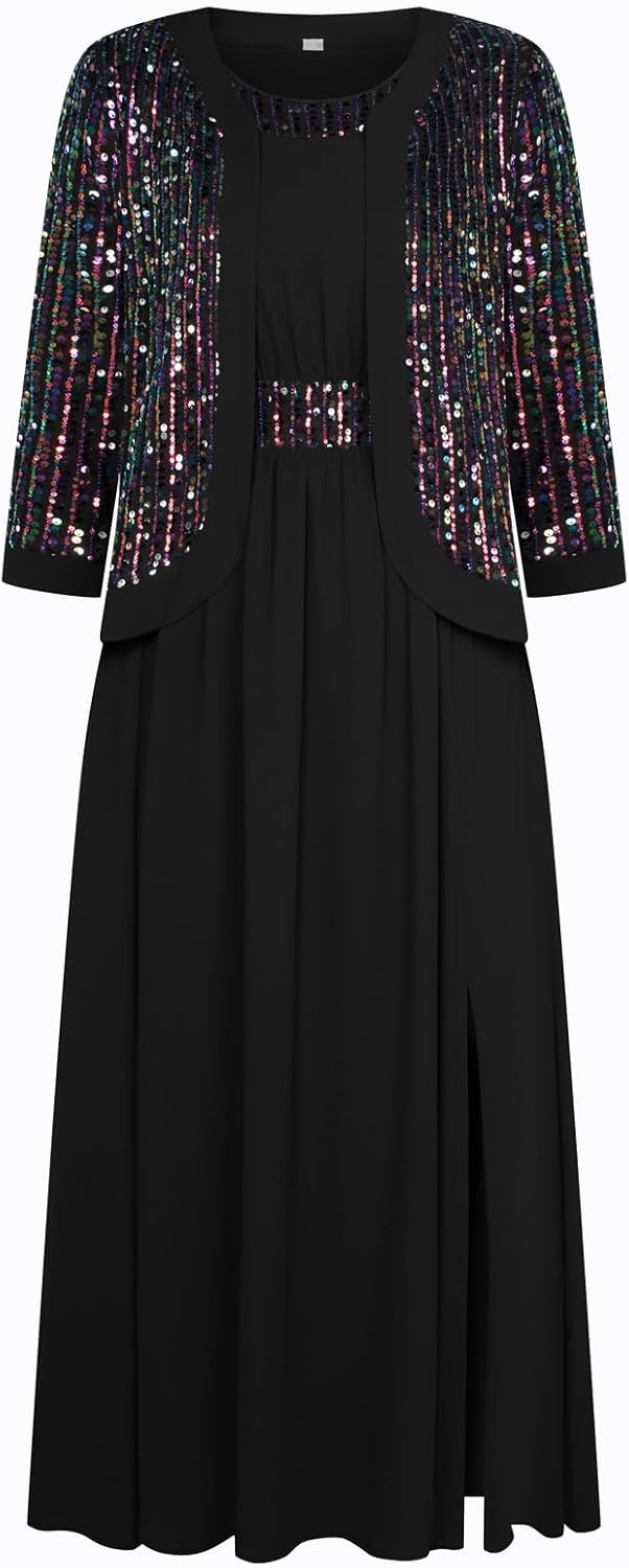 Women Formal Dresses  Dresses for Wedding Party Cocktail Dress Two Piece Dress Sequin Dress