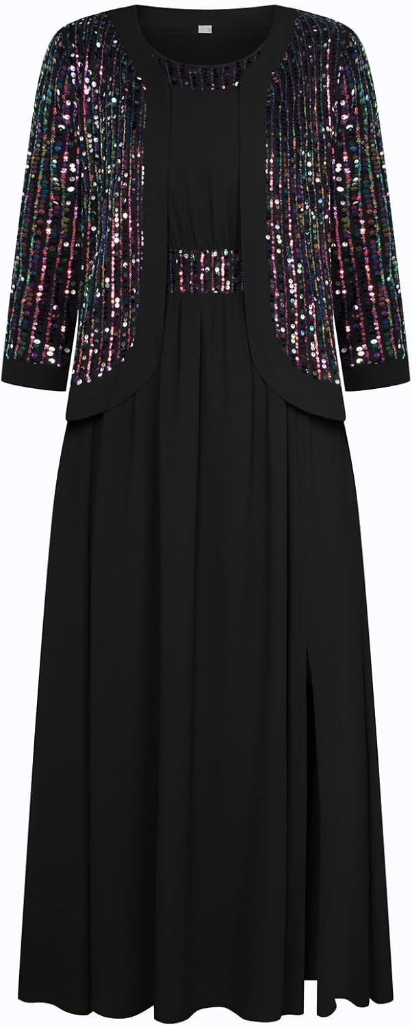 Women Formal Dresses  Dresses for Wedding Party Cocktail Dress Two Piece Dress Sequin Dress
