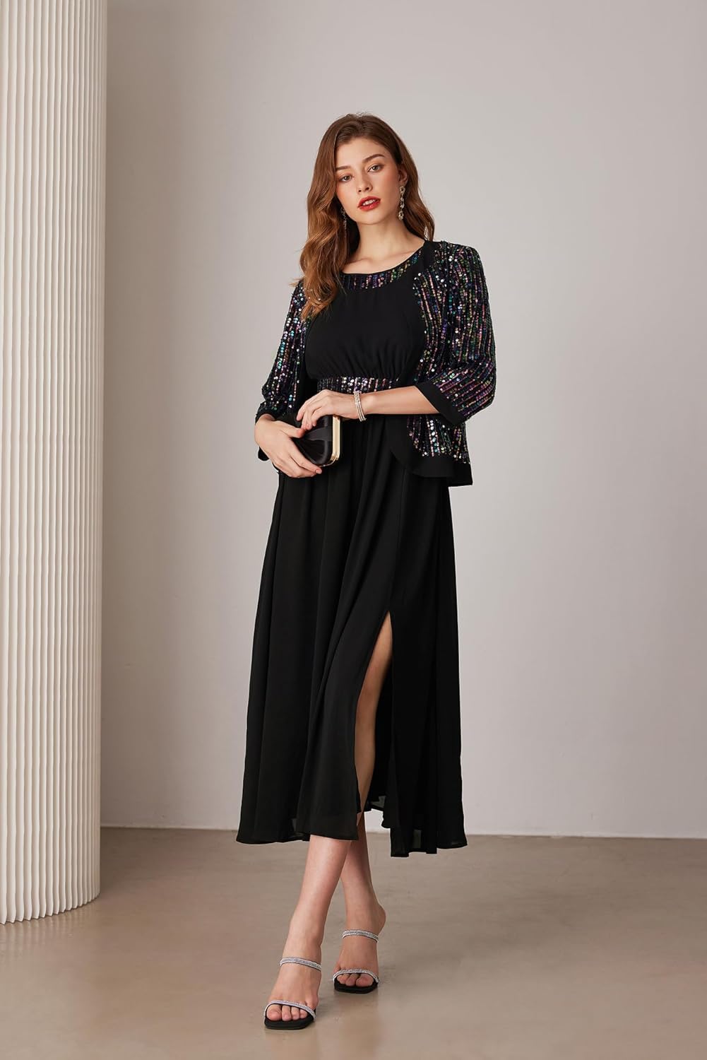 Women Formal Dresses  Dresses for Wedding Party Cocktail Dress Two Piece Dress Sequin Dress