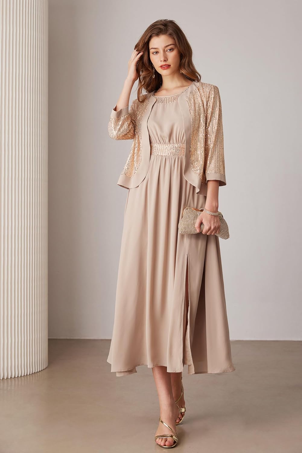 Women Formal Dresses  Dresses for Wedding Party Cocktail Dress Two Piece Dress Sequin Dress