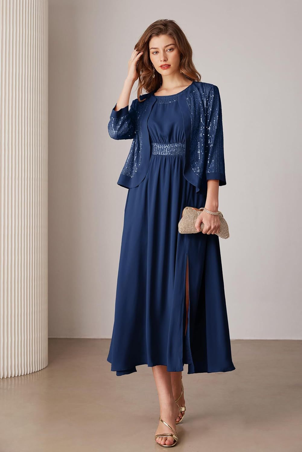 Women Formal Dresses  Dresses for Wedding Party Cocktail Dress Two Piece Dress Sequin Dress