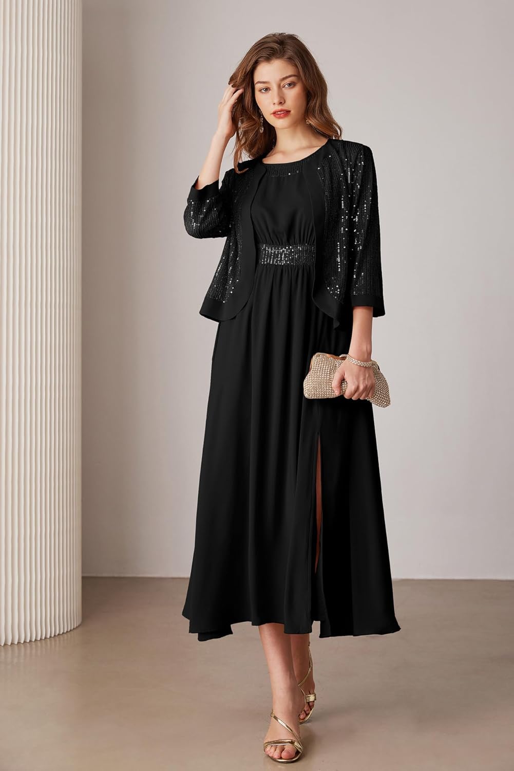 Women Formal Dresses  Dresses for Wedding Party Cocktail Dress Two Piece Dress Sequin Dress