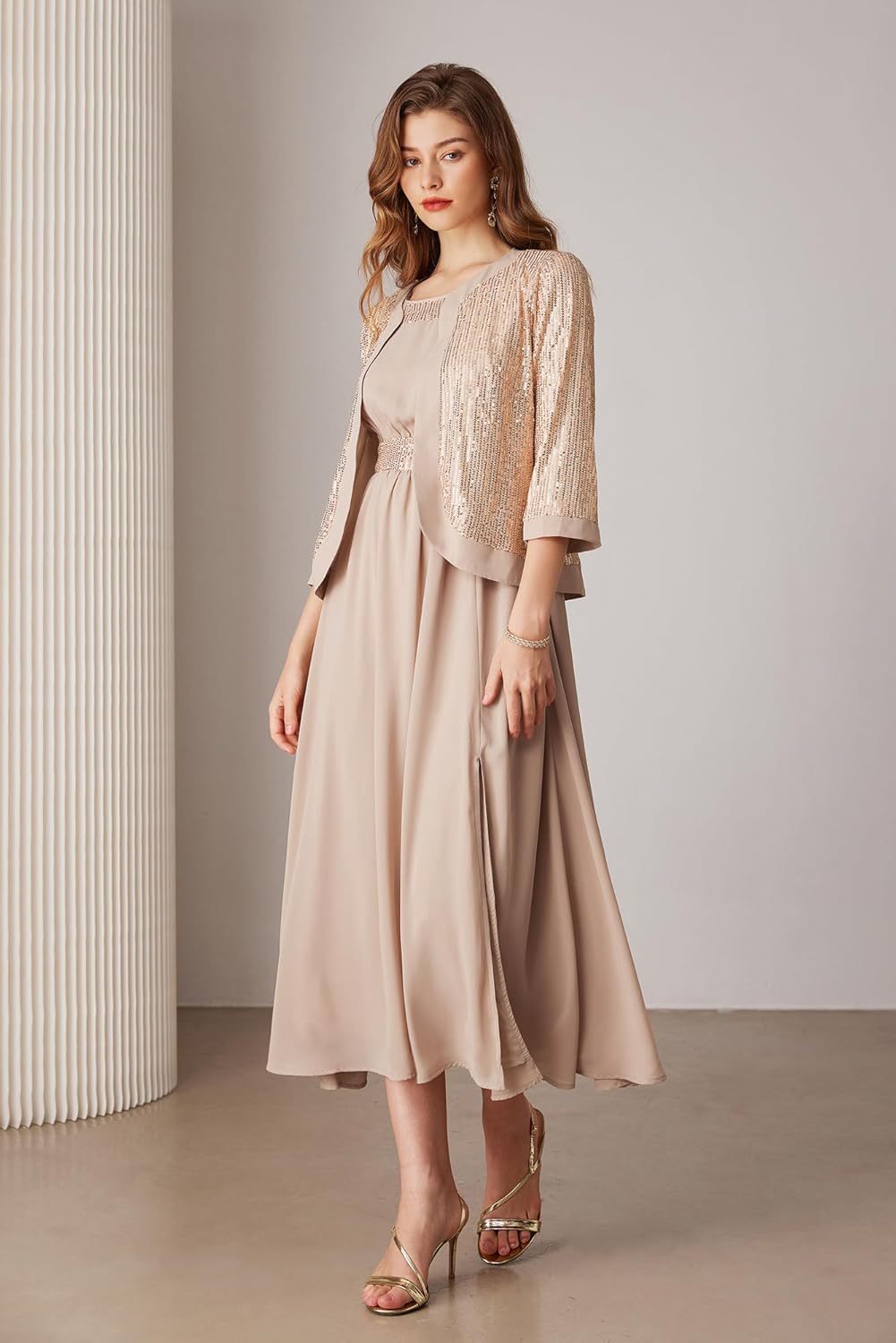 Women Formal Dresses  Dresses for Wedding Party Cocktail Dress Two Piece Dress Sequin Dress