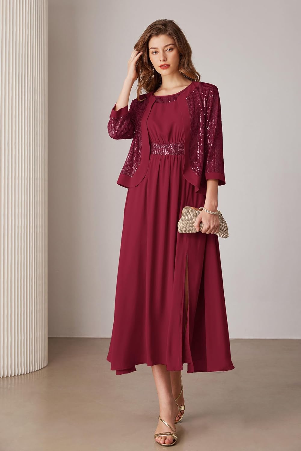 Women Formal Dresses  Dresses for Wedding Party Cocktail Dress Two Piece Dress Sequin Dress