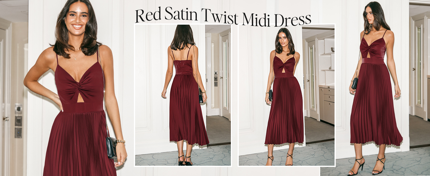 burgundy dress for women