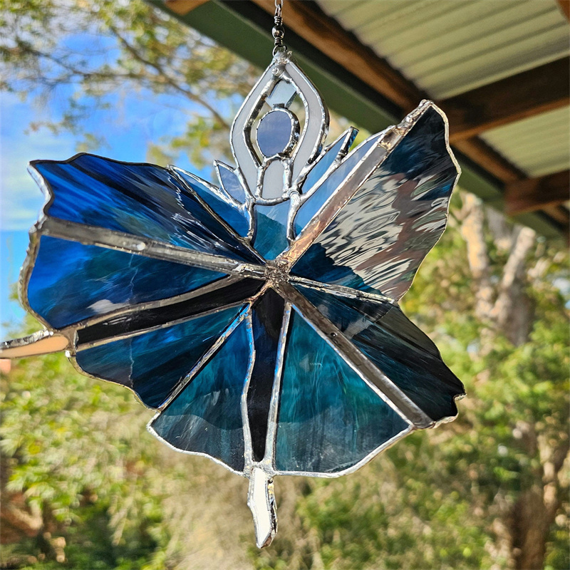 Dancing Lady Stained glass spinner