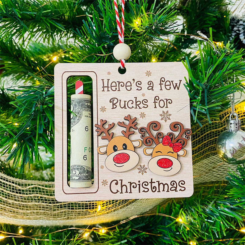 Custom Cute Money Holder Christmas Ornament