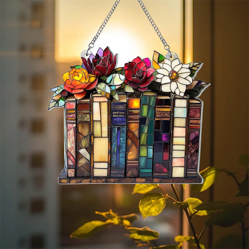 Flower book hanging ornament