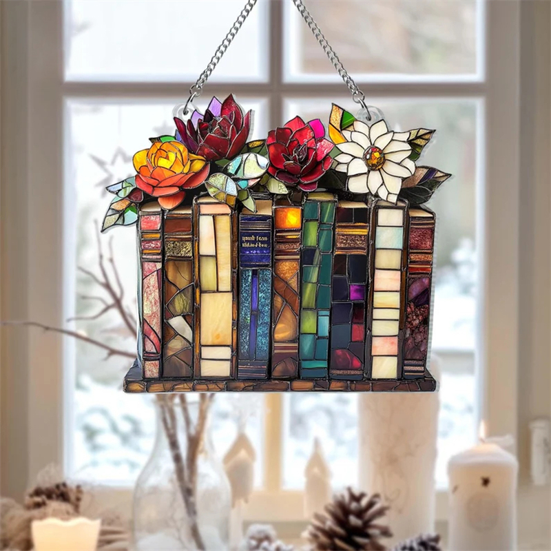 Flower book hanging ornament