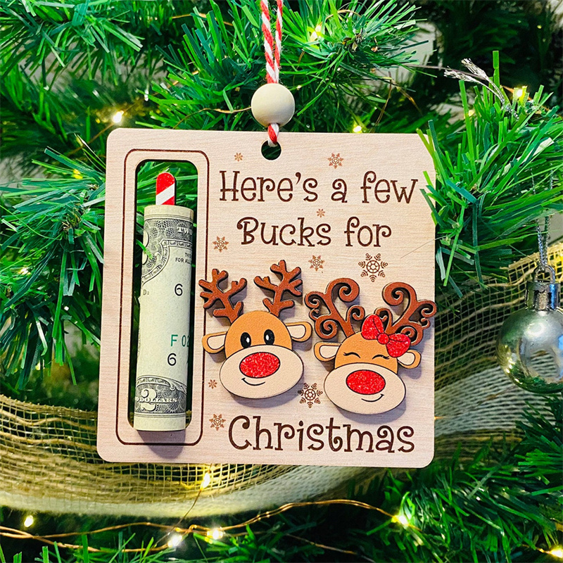 Custom Cute Money Holder Christmas Ornament