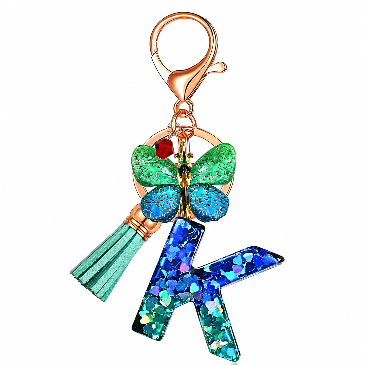 Personalized Butterfly Initial Keychain A Letter She’ll Always Carry