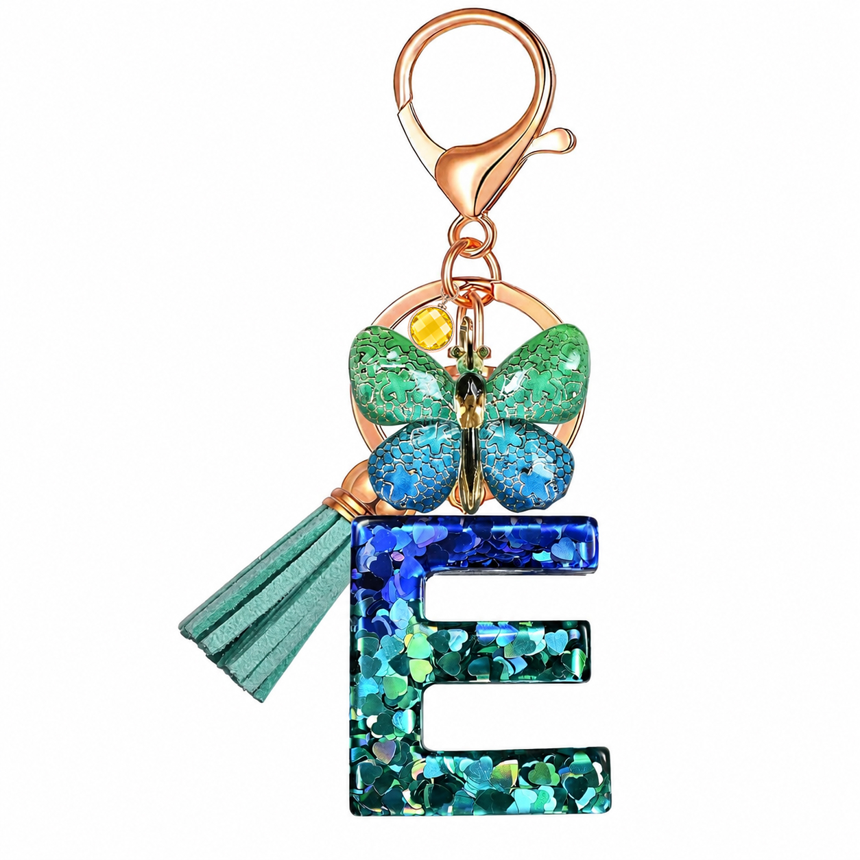 Personalized Butterfly Initial Keychain A Letter She’ll Always Carry