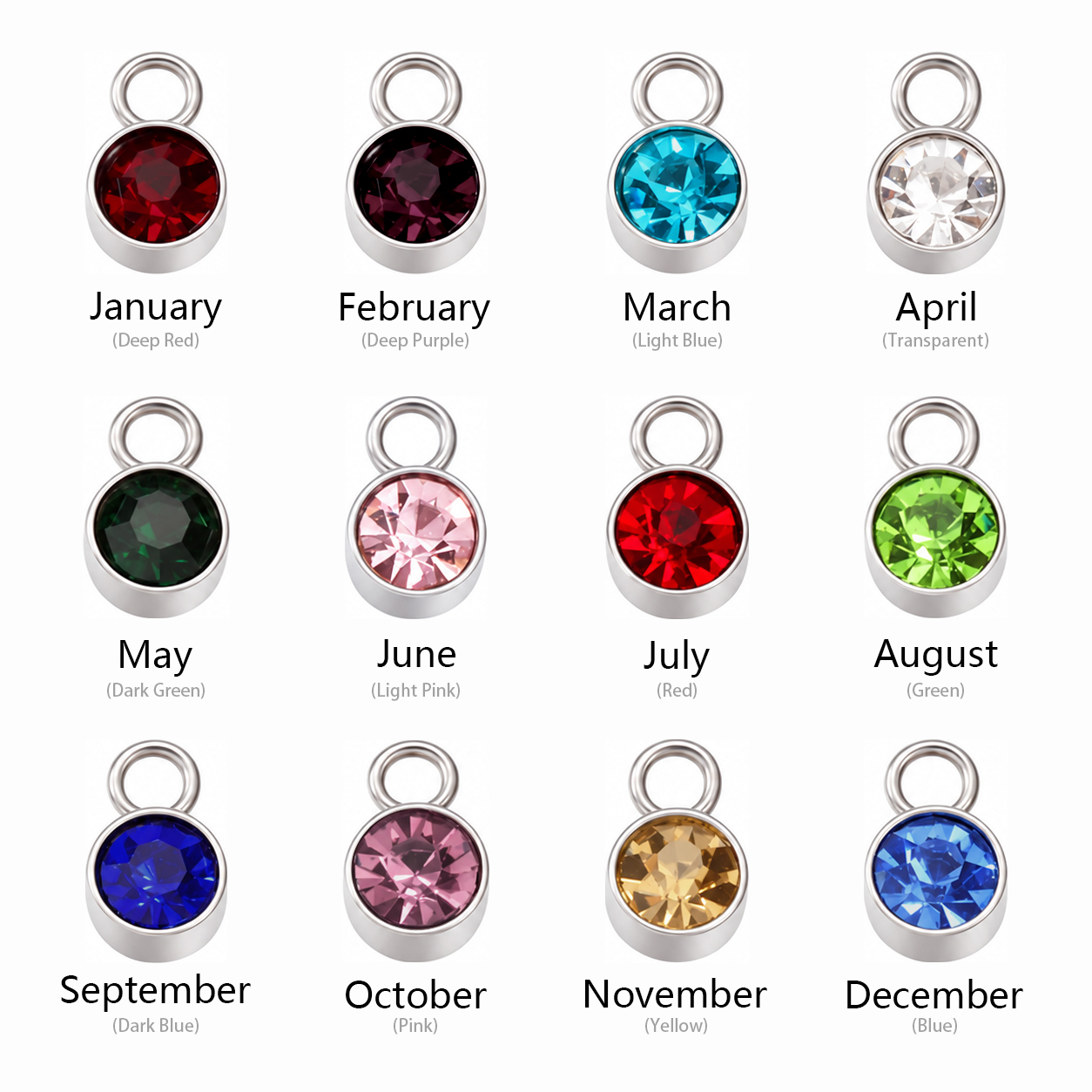 Round-shaped Birthstone - Add a Meaningful Month