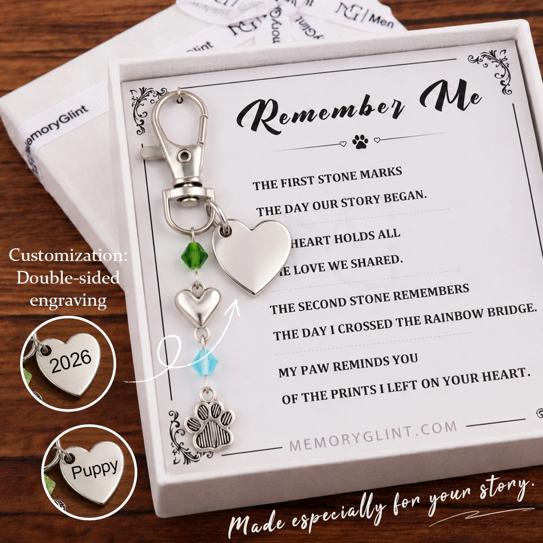 The Pet Love Remember Me Poem & Charm,Heart & Paw