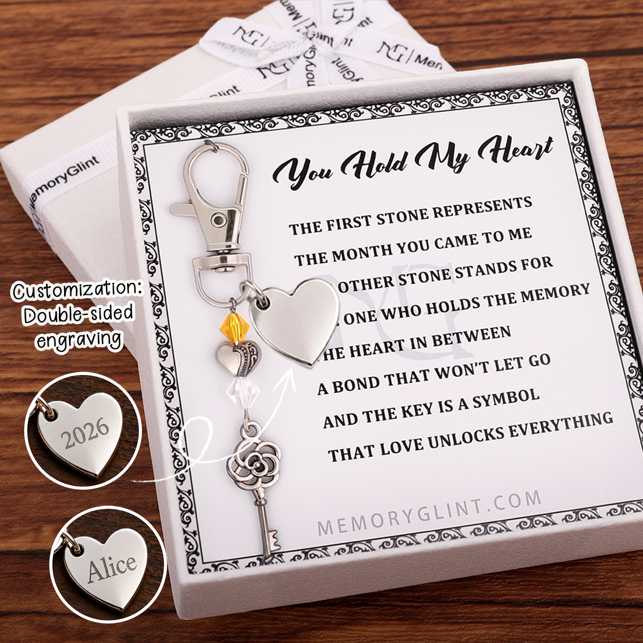 The You Hold My Heart Poem & Charm, Key