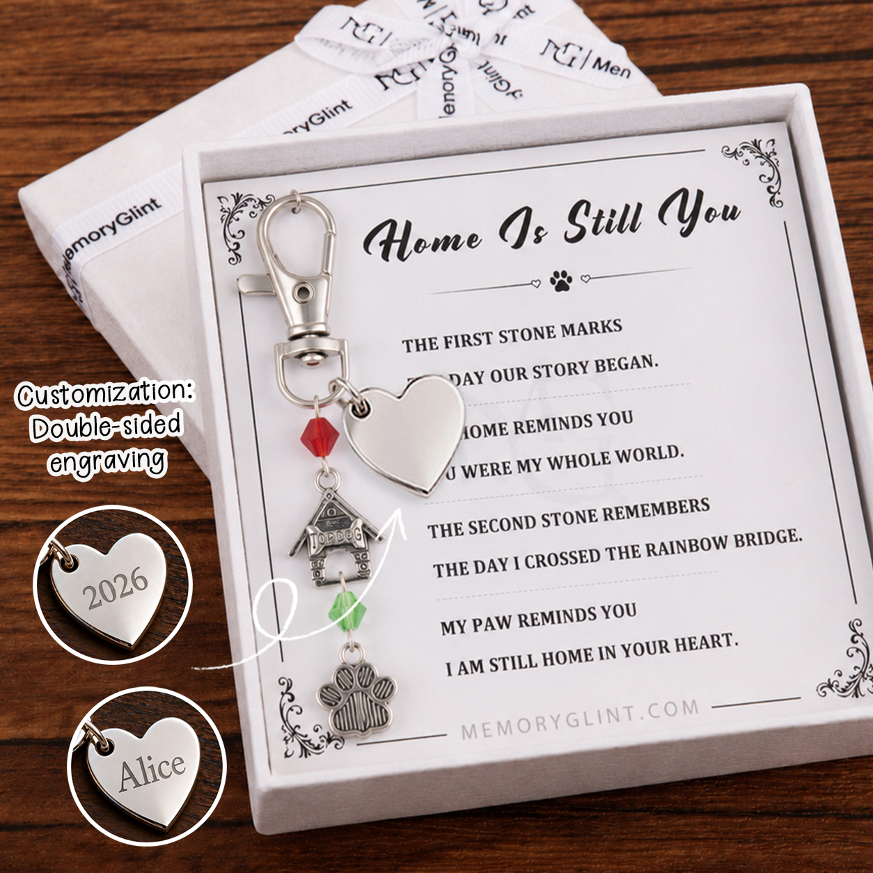 The Pet Love Home Is Still You Poem & Charm,House & Paw