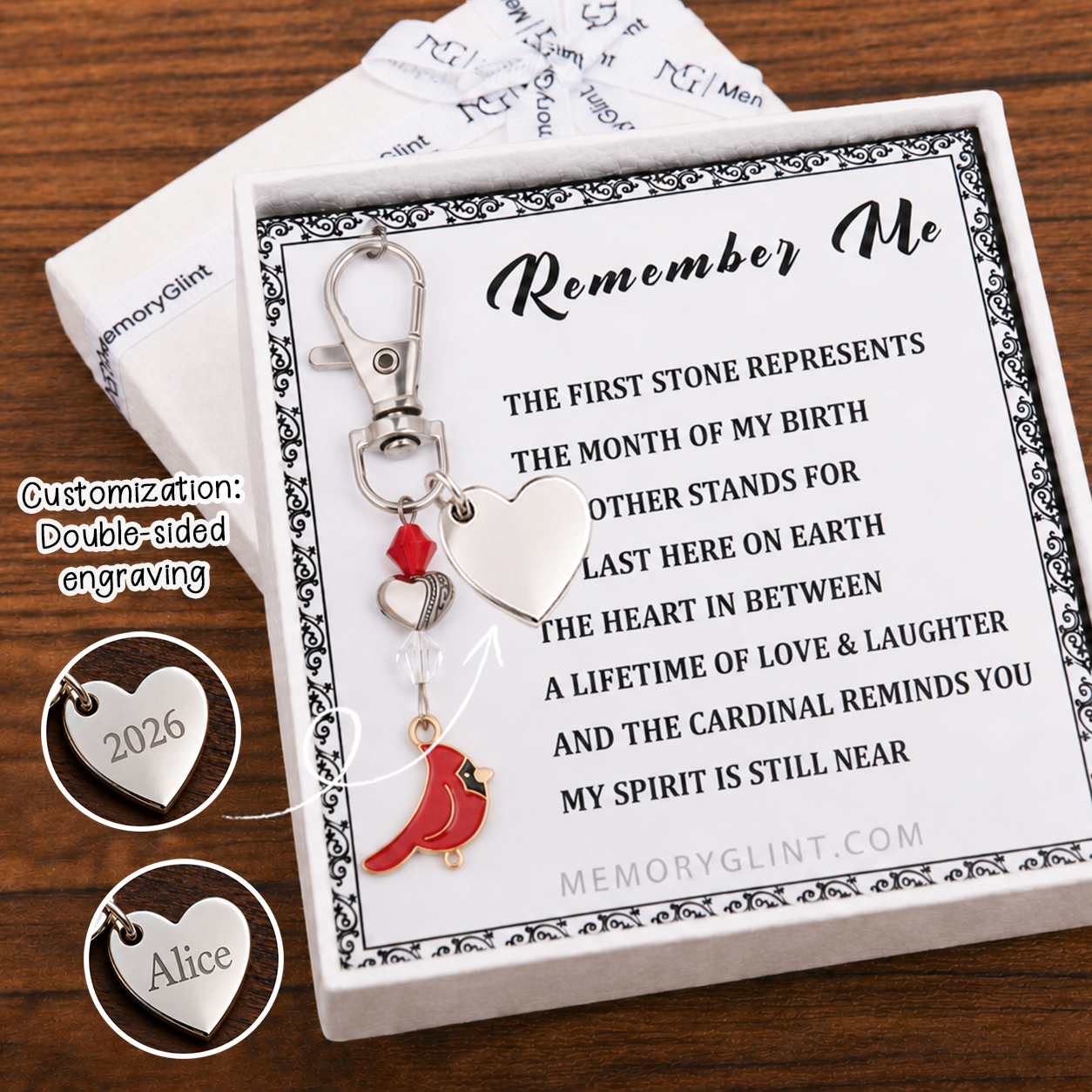 The Remember Me Poem & Charm, Cardinal