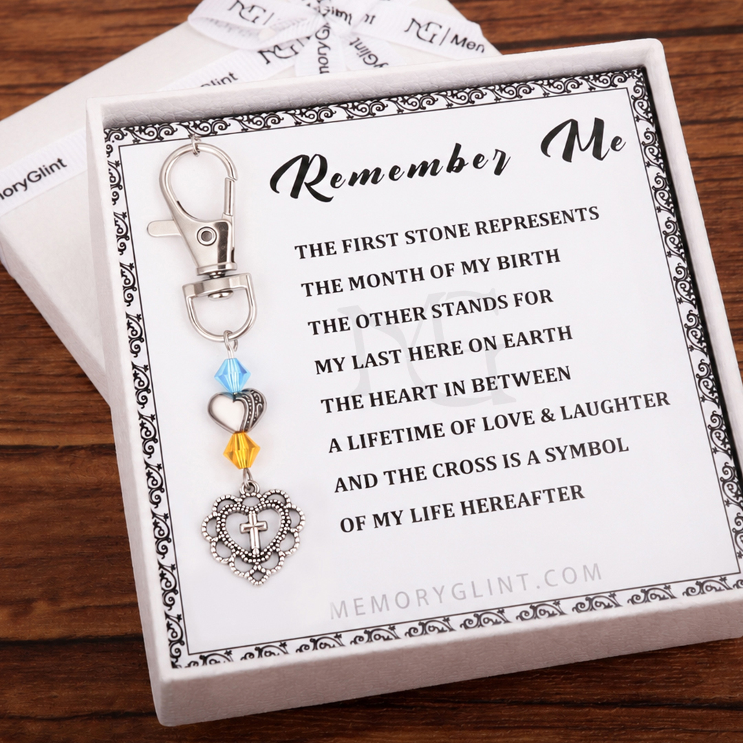 The Remember Me Poem & Charm, Heart Cross